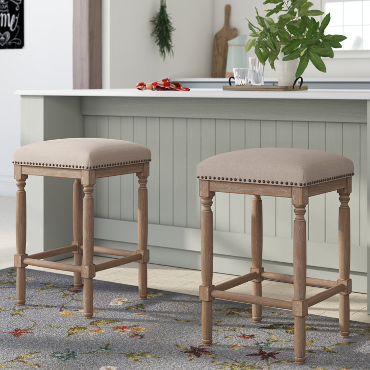 Farmhouse backless counter discount stools